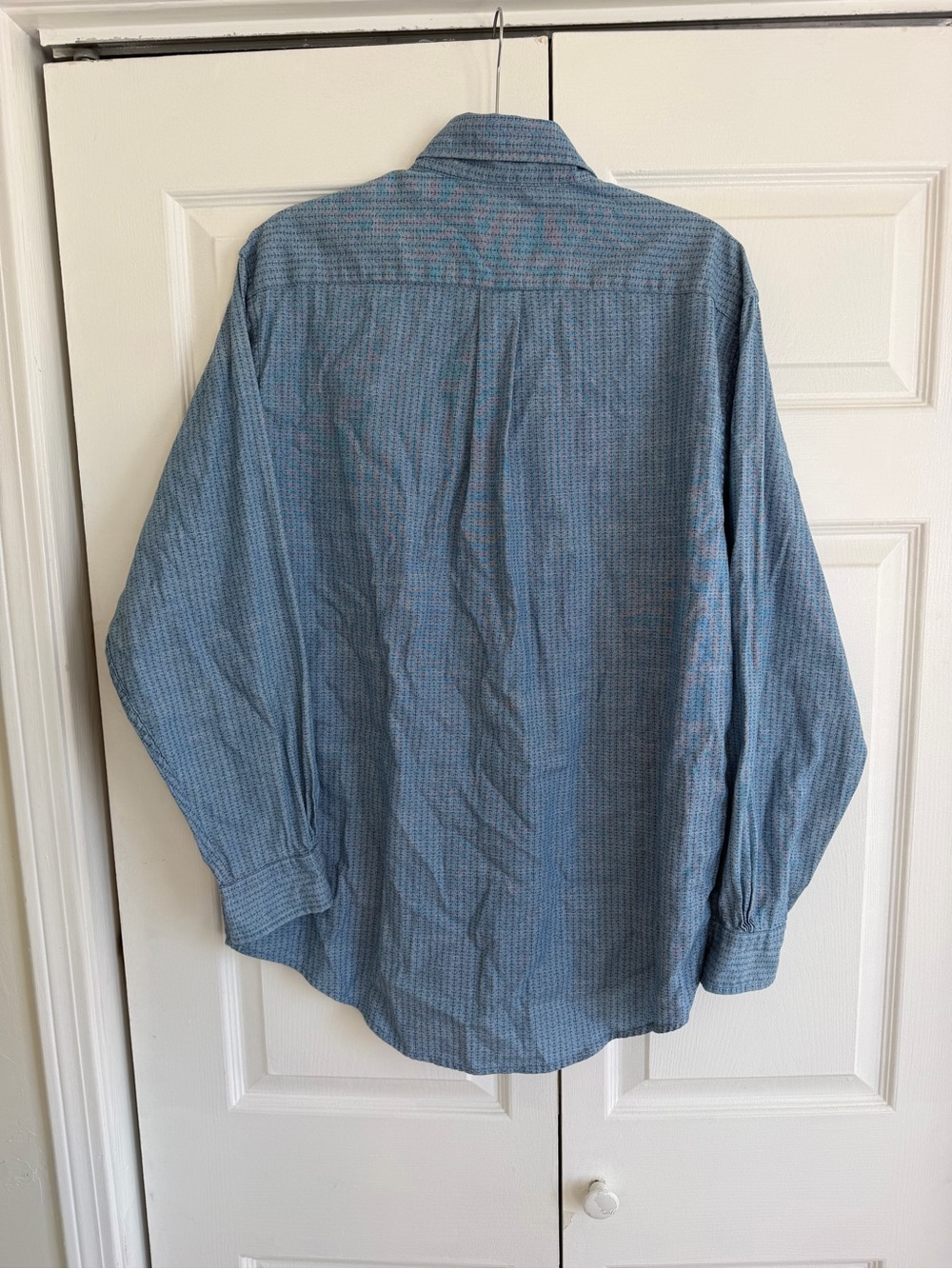 Madison Blue Patterned Button-Down Shirt - Picture 4 of 4